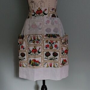 Vintage Reversible Half Apron By Mary Ann